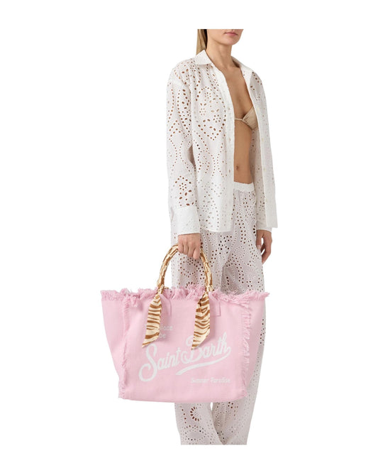 Borsa Vanity canvas stampa safari Rosa VANI045 09249L MC2 SAINT BARTH 