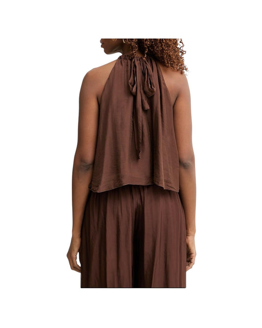 Top in misto seta Cioccolato RFF Q009 232 HAVEONE 