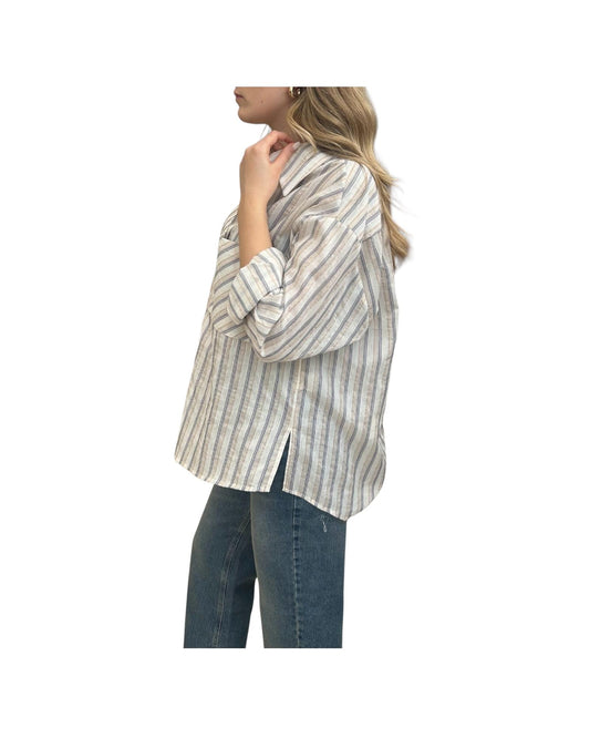 Camicia Over a righe CFW Q042 030 HAVEONE 