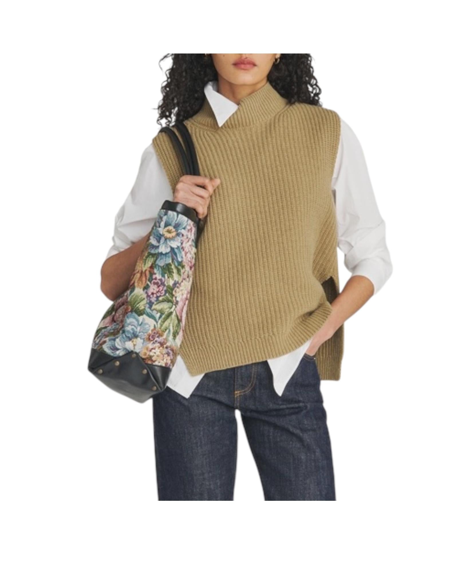 Gilet in misto lana Mustard RND90243CN92XXXX C0016 ROY ROGER'S 