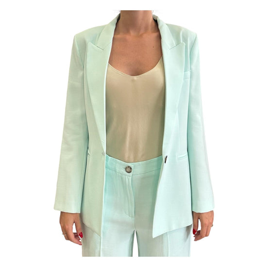 Blazer sfiancato un bottone, verde acqua. TD0073 ACQUA VICOLO 