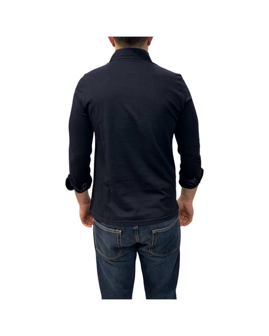 Polo con bottoni manica lunga Navy 2503 NAVY BL'KER 