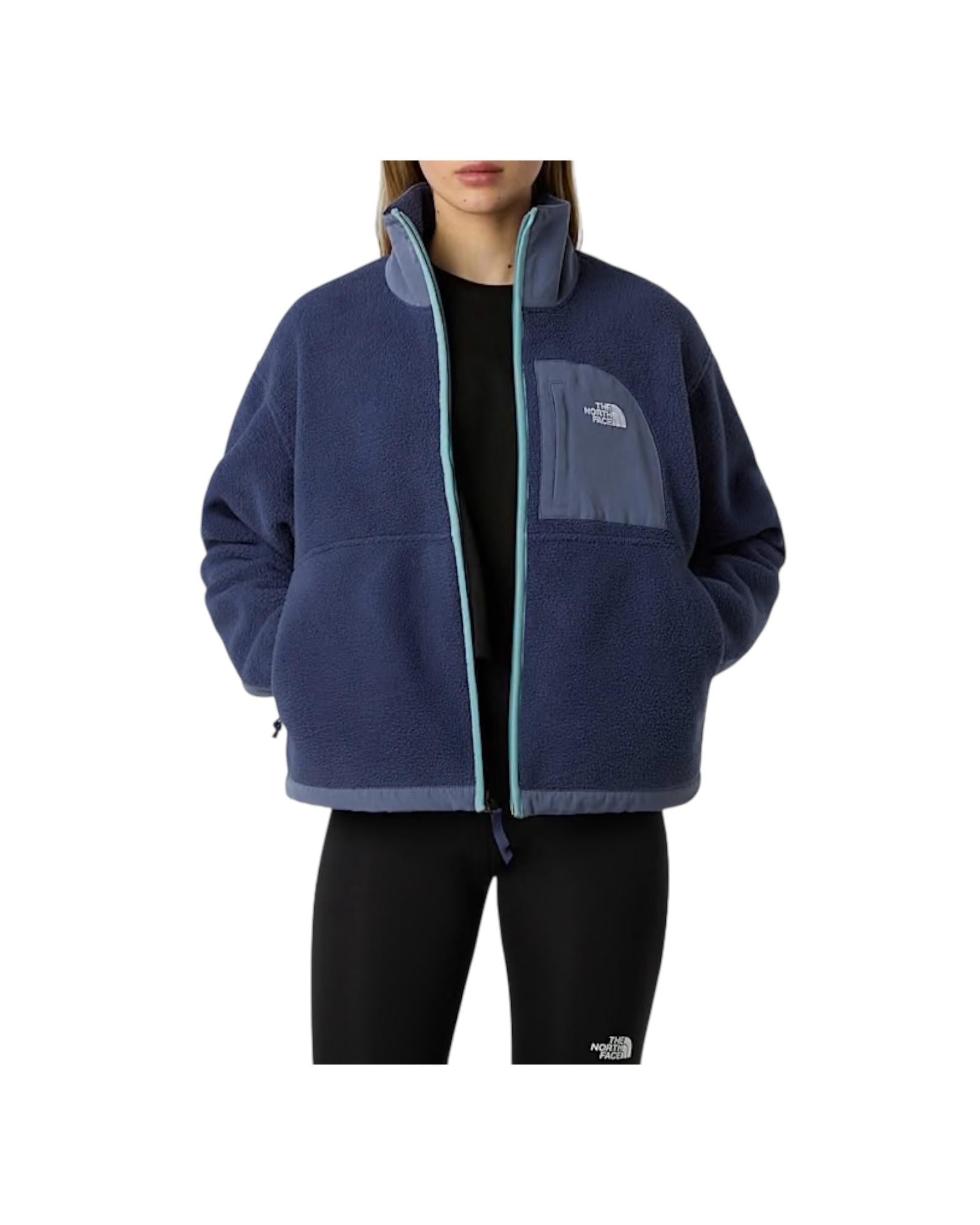 Giacca in pile Yumiori Off-Peak con cerniera integrale da donna Lunar Blue NF0A8EUZ LUNAR BLUE THE NORTH FACE 