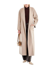 Cappotto misto lana Tortora Melange