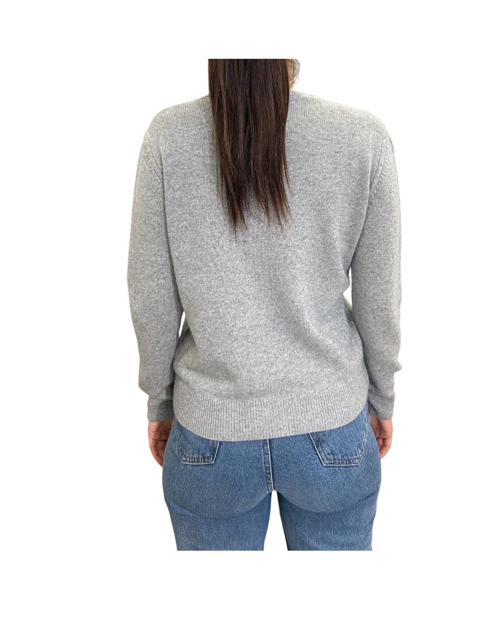 Maglia in lana Vacanze logo Grigio QUE0010 02228I MC2 SAINT BARTH 