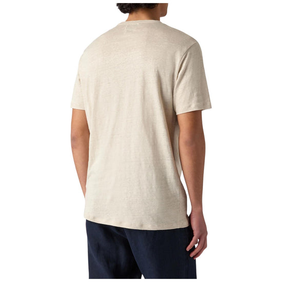 T-shirt in puro lino con logo ricamato Grain ECS0003 00138L MC2 SAINT BARTH 