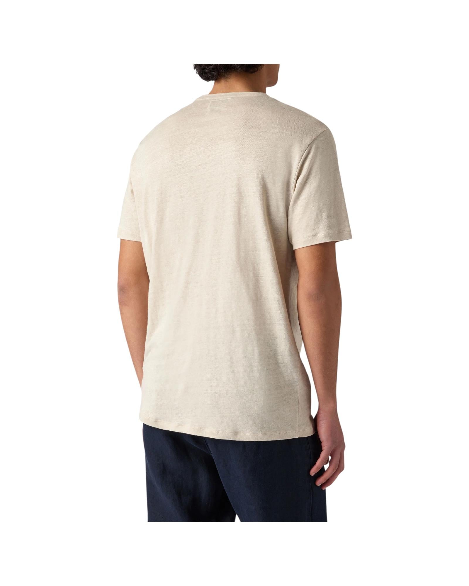 T-shirt in puro lino con logo ricamato Grain ECS0003 00138L MC2 SAINT BARTH 