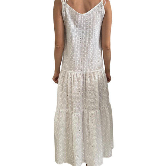 Vestito Pizzo san gallo Bianco D726 MARTINA 1 MISS BASTONCINO 
