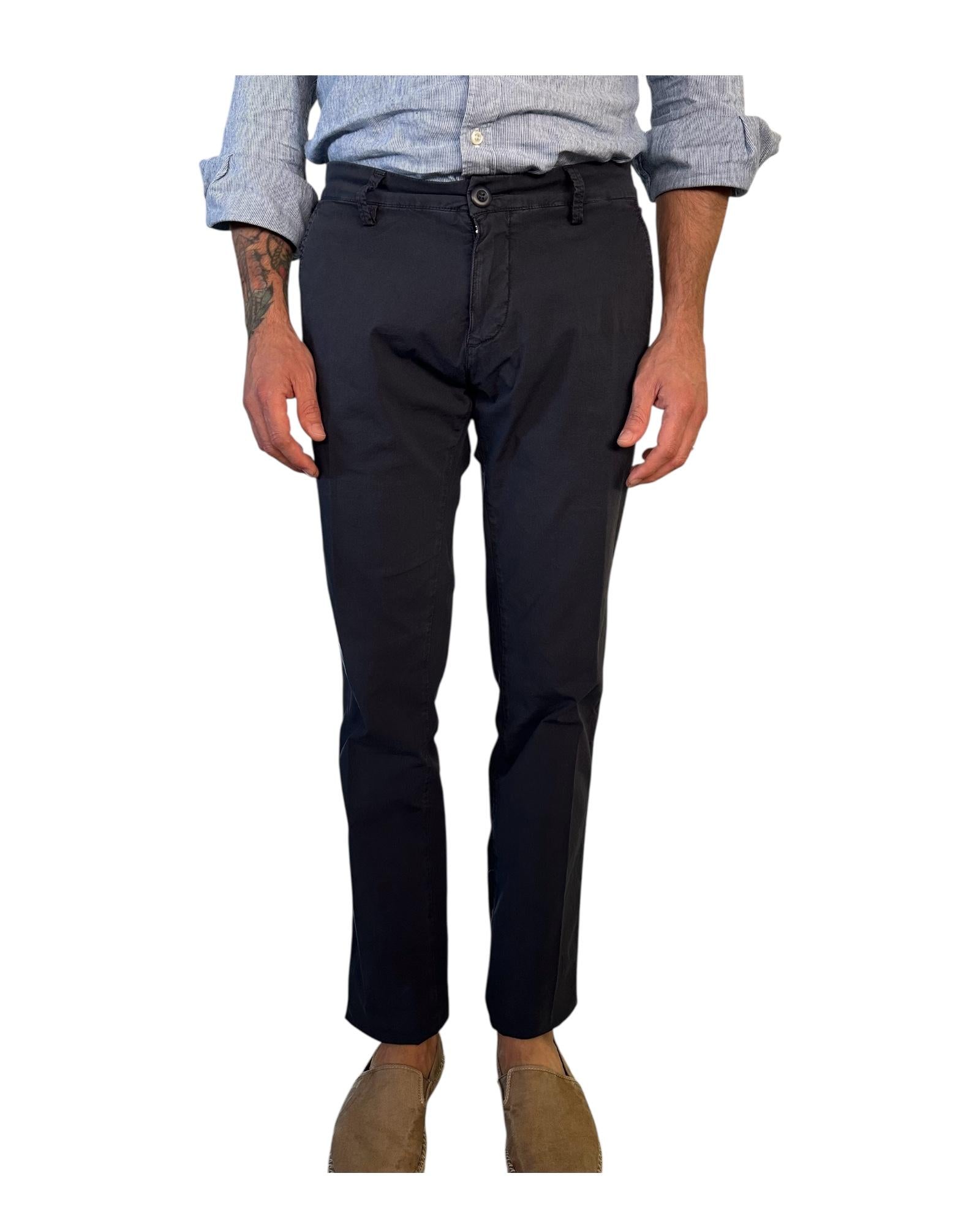 Pantalone Carnaby Popeline Dark navy 001 CARNABY POPELINE DARK NAVY MODFITTERS 