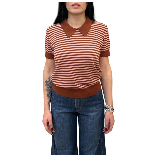 Maglia a righe con colletto M32 917 301 FLOOR 
