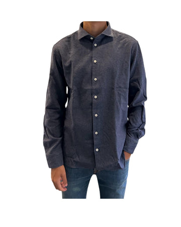 Camicia uomo in flanella Blu B2338 13 BASTONCINO 