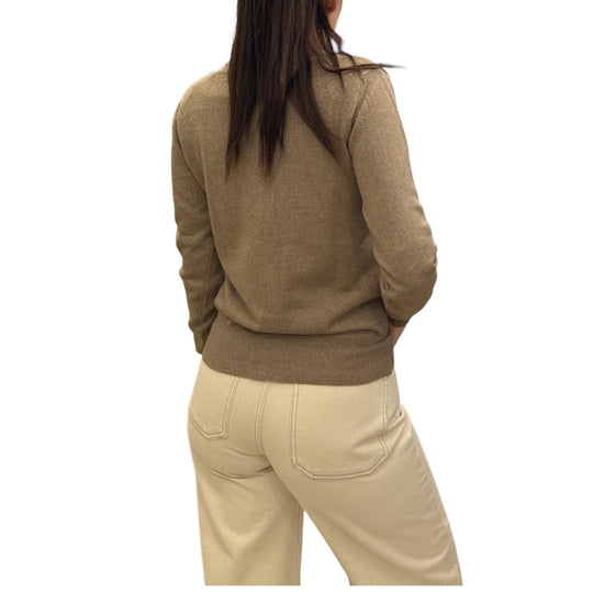 Cardigan in lana merino con scollo a V Beige CARDIGAN V BEIGE AlEXANDRE STONE 