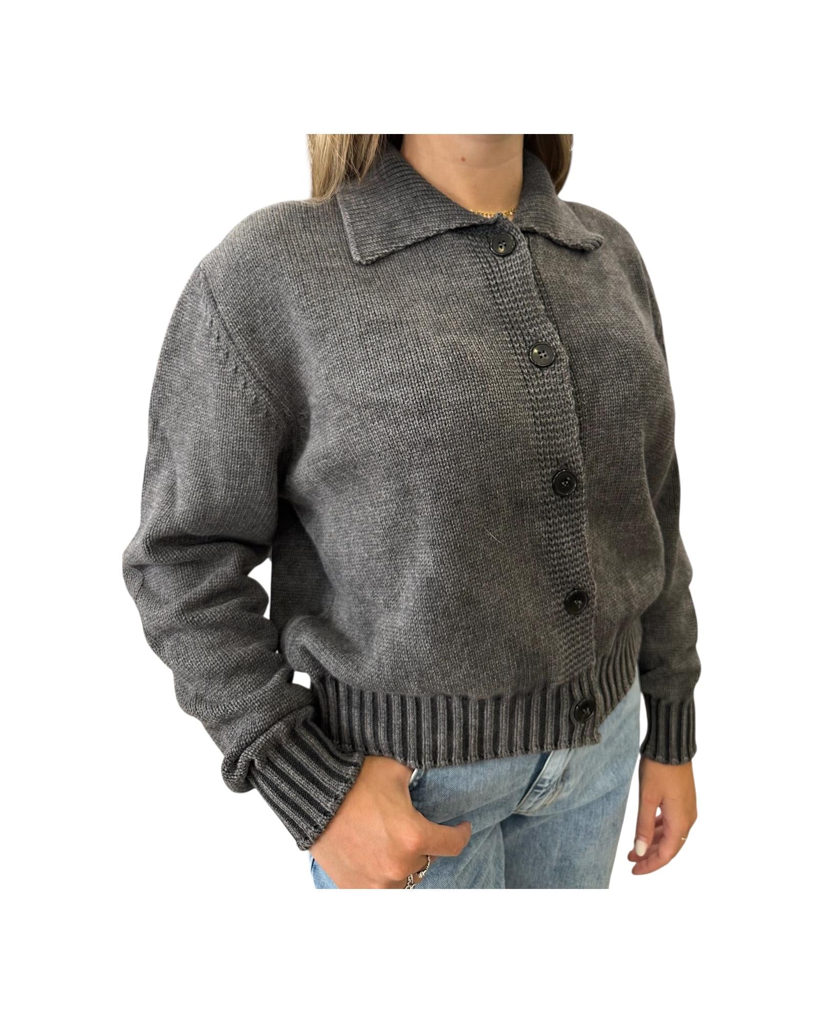 Maglione con bottoni Ardesia C33 843 116 Floor 
