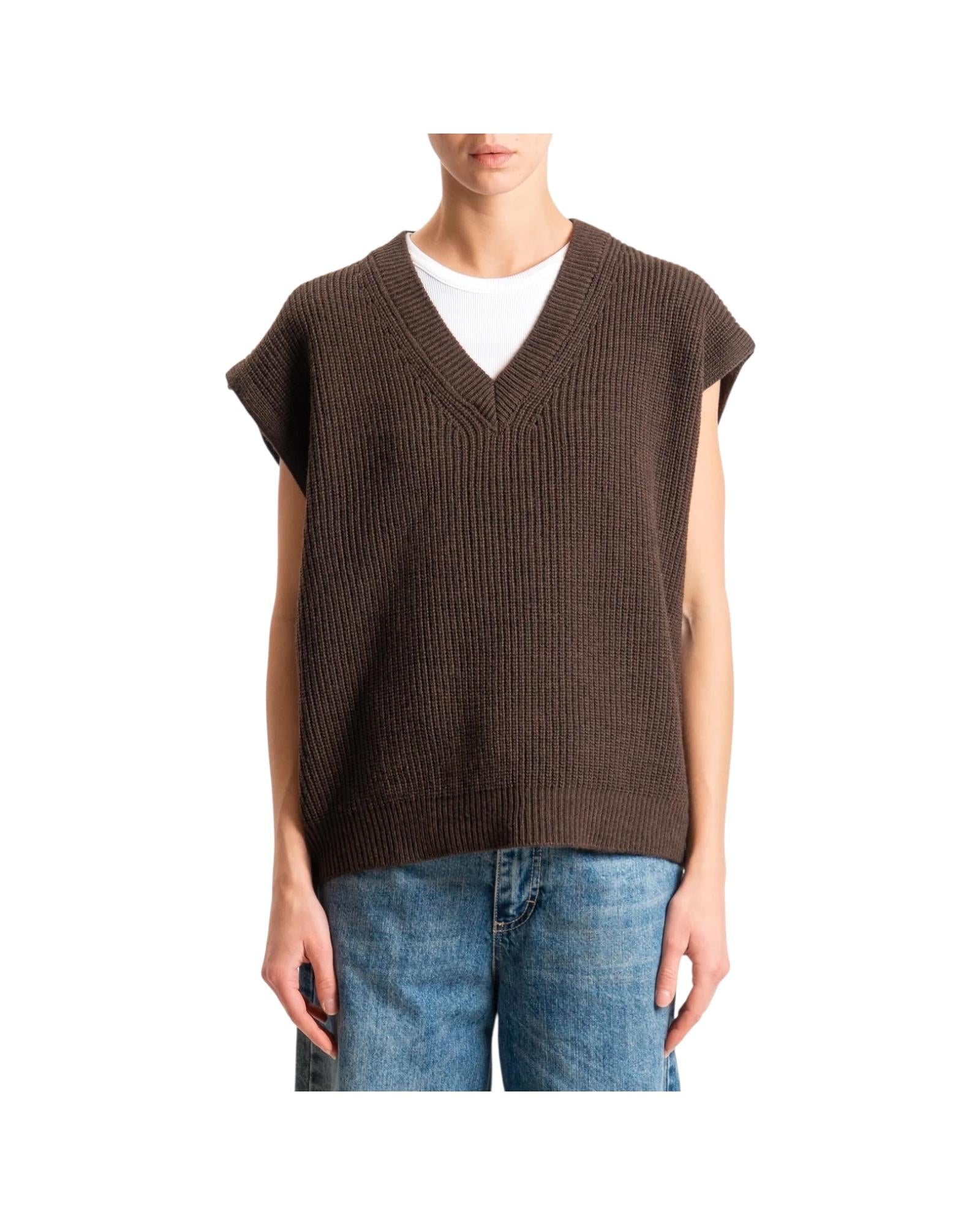 Gilet scollo a V costa inglese Testa di moro LFP P050 TESTA DI MORO haveone