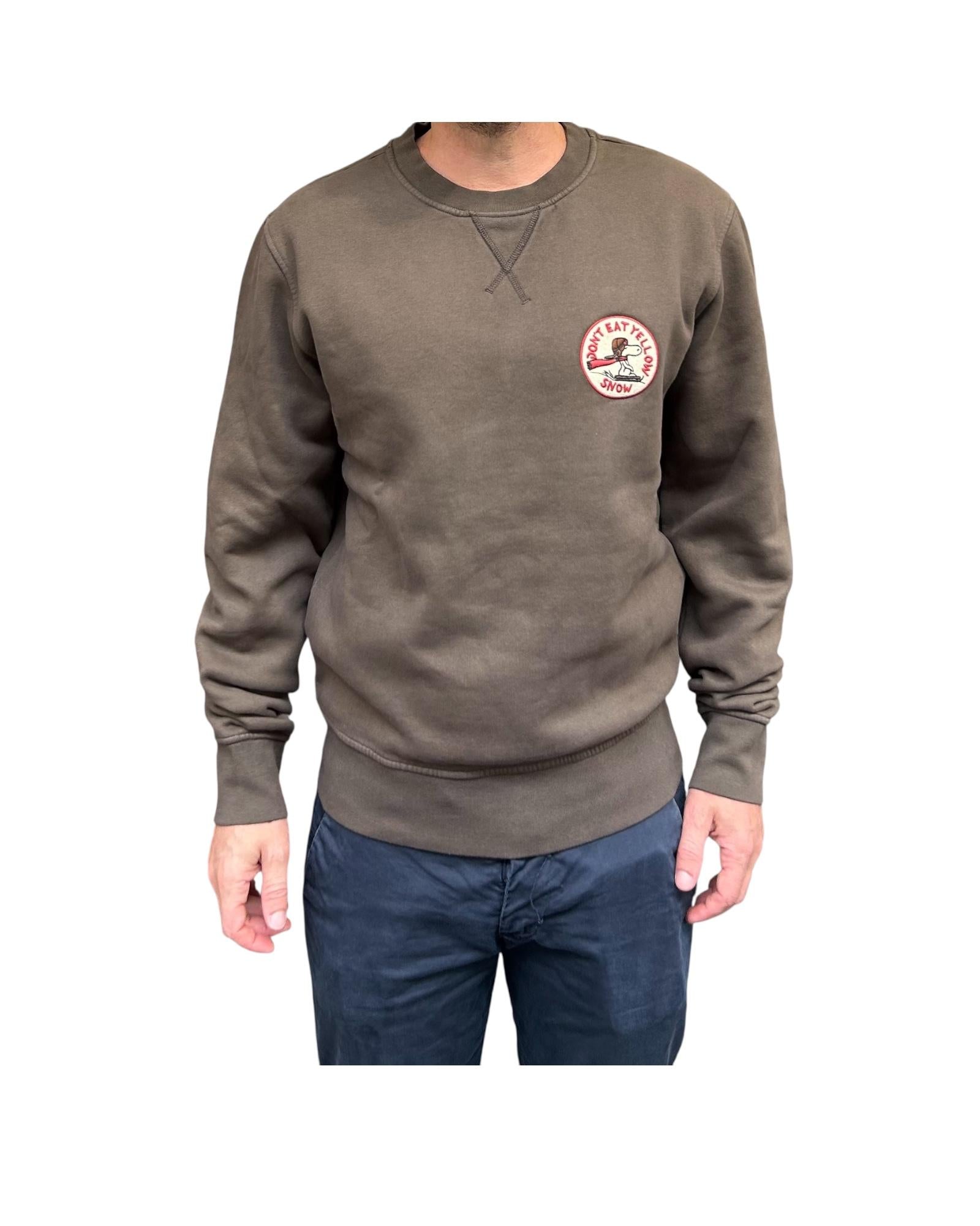 Felpa uomo in cotone Brown GR4007 0012 BROWN BL'KER 