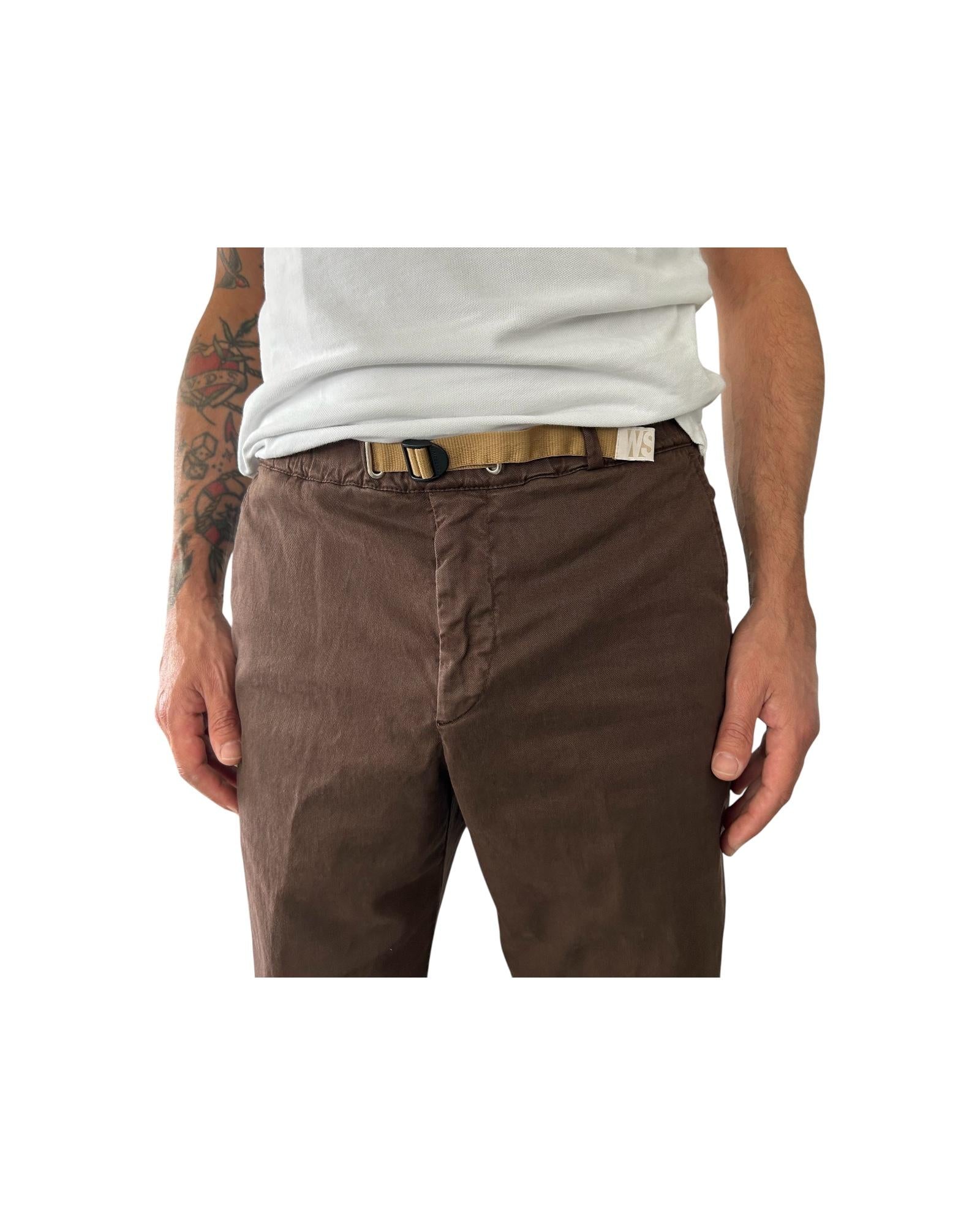 Pantalaccio in cotone Testa di moro 25WSU66273 81 WHITESAND 