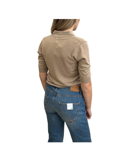 Polo Lurex Mandorla B39D0232 MANDORLA SOUVENIR 