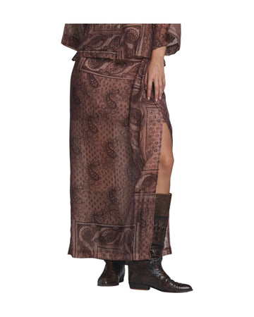 Gonna lunga in mussola con stampa paisley GLENN VIS130 IMPURE 