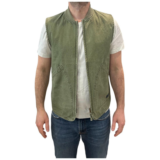 Gilet in cotone Wash military green TERRY SLBC03 IMPURE 