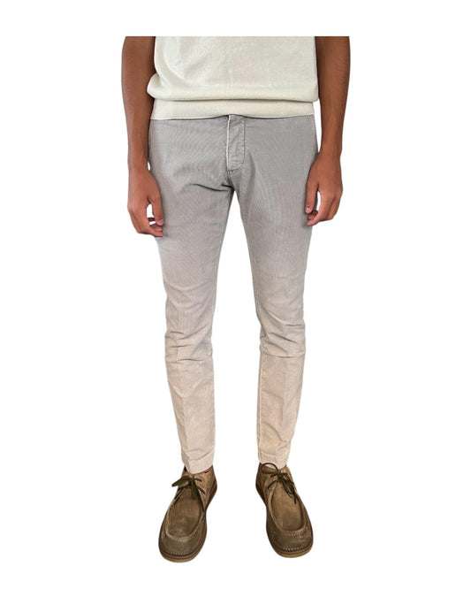 Pantalone Soho velluto mille righe Mid grey 005 SOHO VELVET MID GREY MODFITTERS 