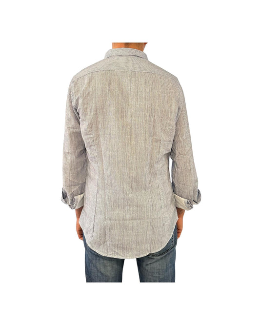 Camicia Uomo misto lino righe bianco celeste CAMICIE COTONE LINO RIGHE BIANCO CELESTE RE.VI.VAL 