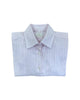 Women's Shirt Linen Blend Striped White Pink