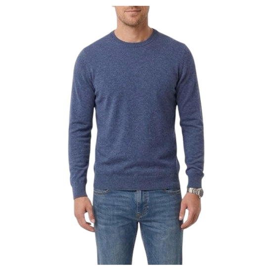 Maglia in cotone e lino Blue denim MAGLIA GIROCOLLO BLU DENIM RE.VI.VAL 