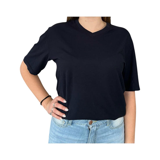 T-Shirt Liliac in cotone blu LILIAC BLU CHS 