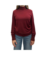 Blusa in viscosa Bordeaux