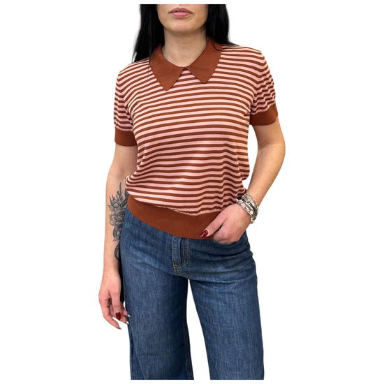 Maglia a righe con colletto M32 917 301 FLOOR 