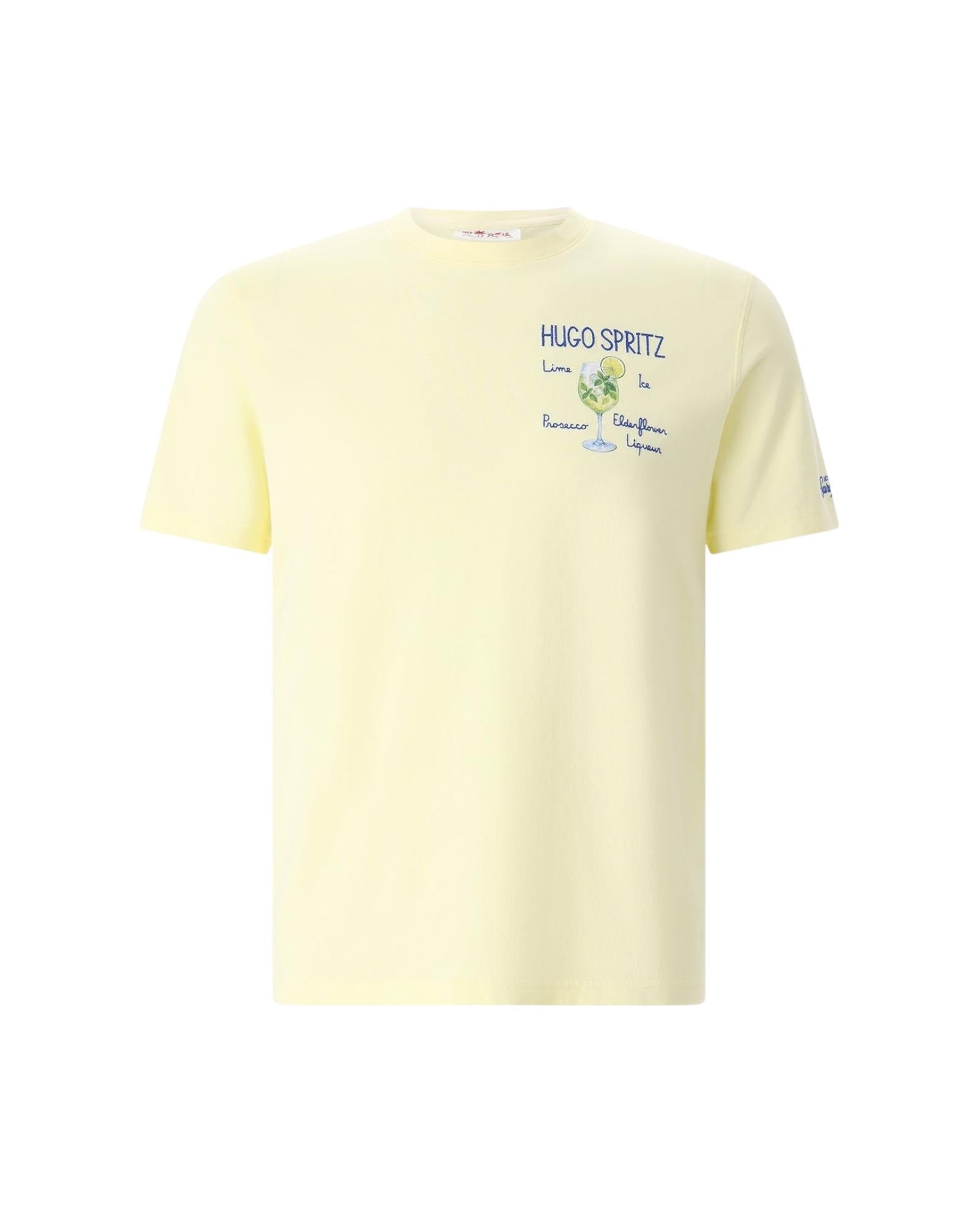 T-shirt Gialla con ricamo Hugo Spritz POT0001 01621L MC2 SAINT BARTH 