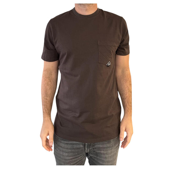 T-shirt pocket in cotone Moka RRU90048CA160111 C0491 ROY ROGER'S 