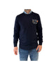 Maglione a girocollo con ricamo Sole, wishy e sei in pole position Blu