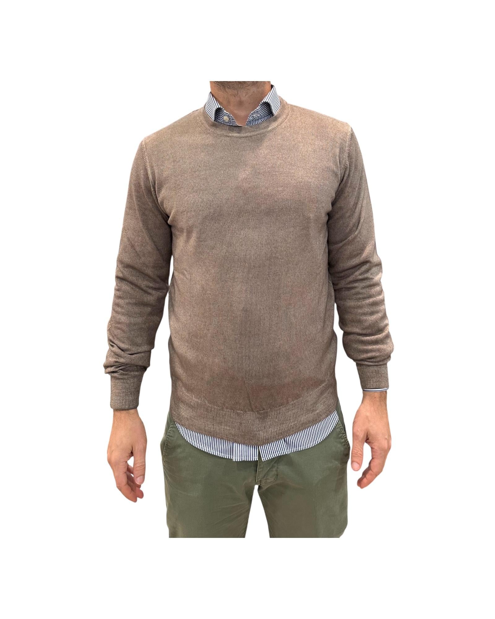 Maglia girocollo tinta in capo Castoro 12200F 229 RETOIS