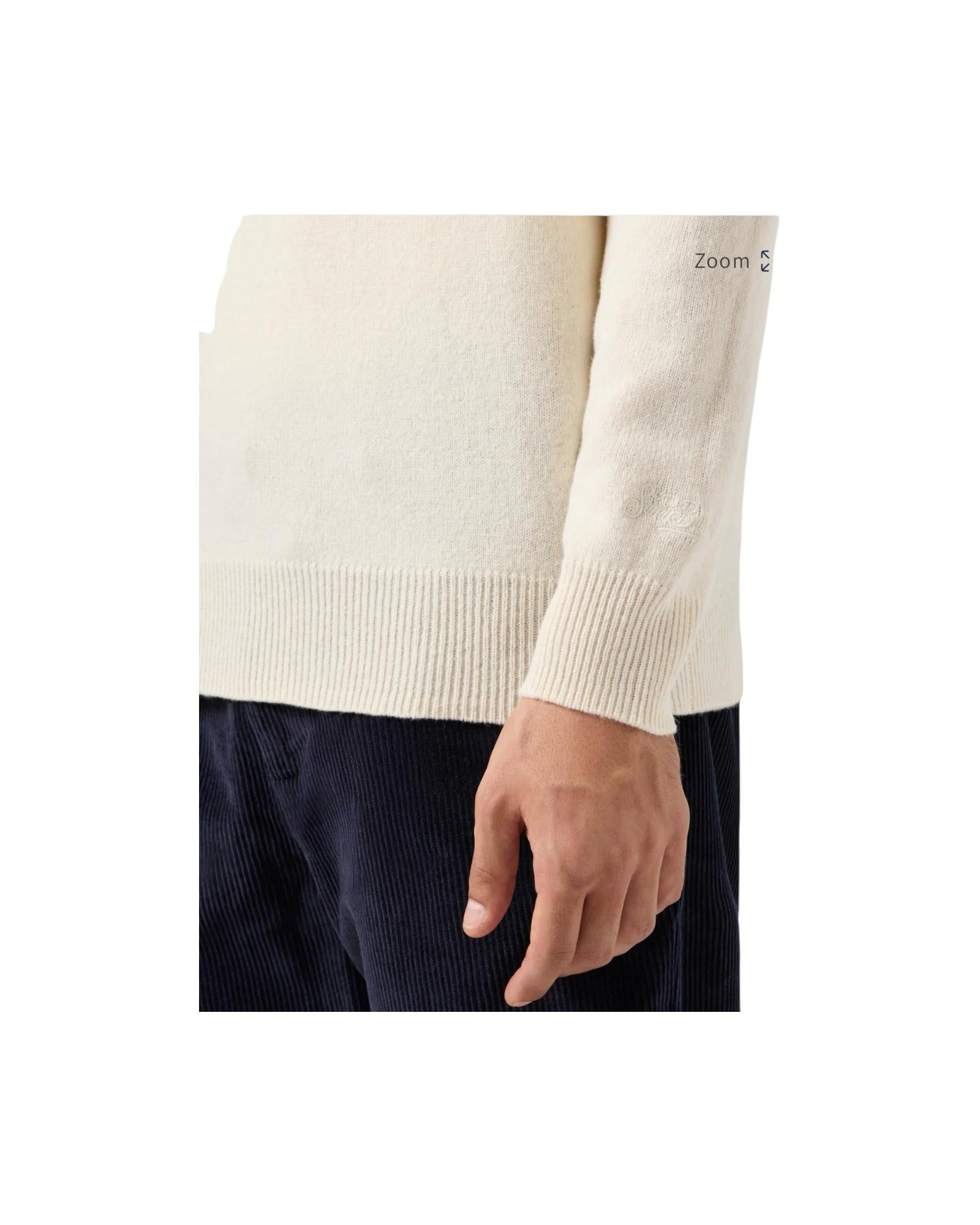 Maglione Regent in lambswool Panna REGE011 00040I MC2 SAINT BARTH 