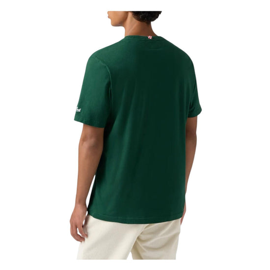 T-shirt in cotone con ricamo Wimbledon addicted Verde CONR0001 02949I MC2 SAINT BARTH 