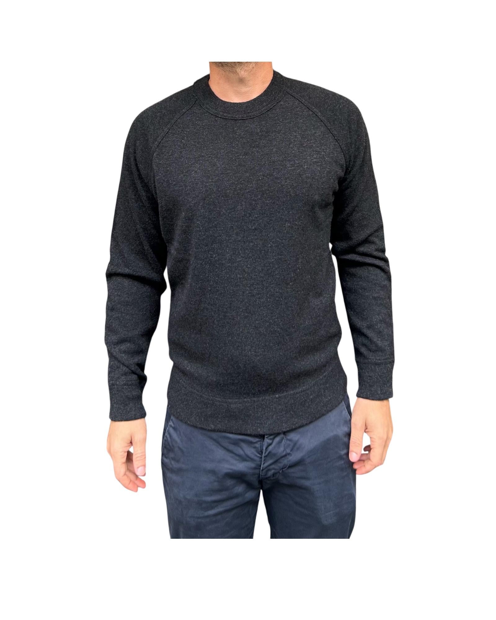 Maglione taglio felpa Dark grey W9009 DARK GREY BL'KER 