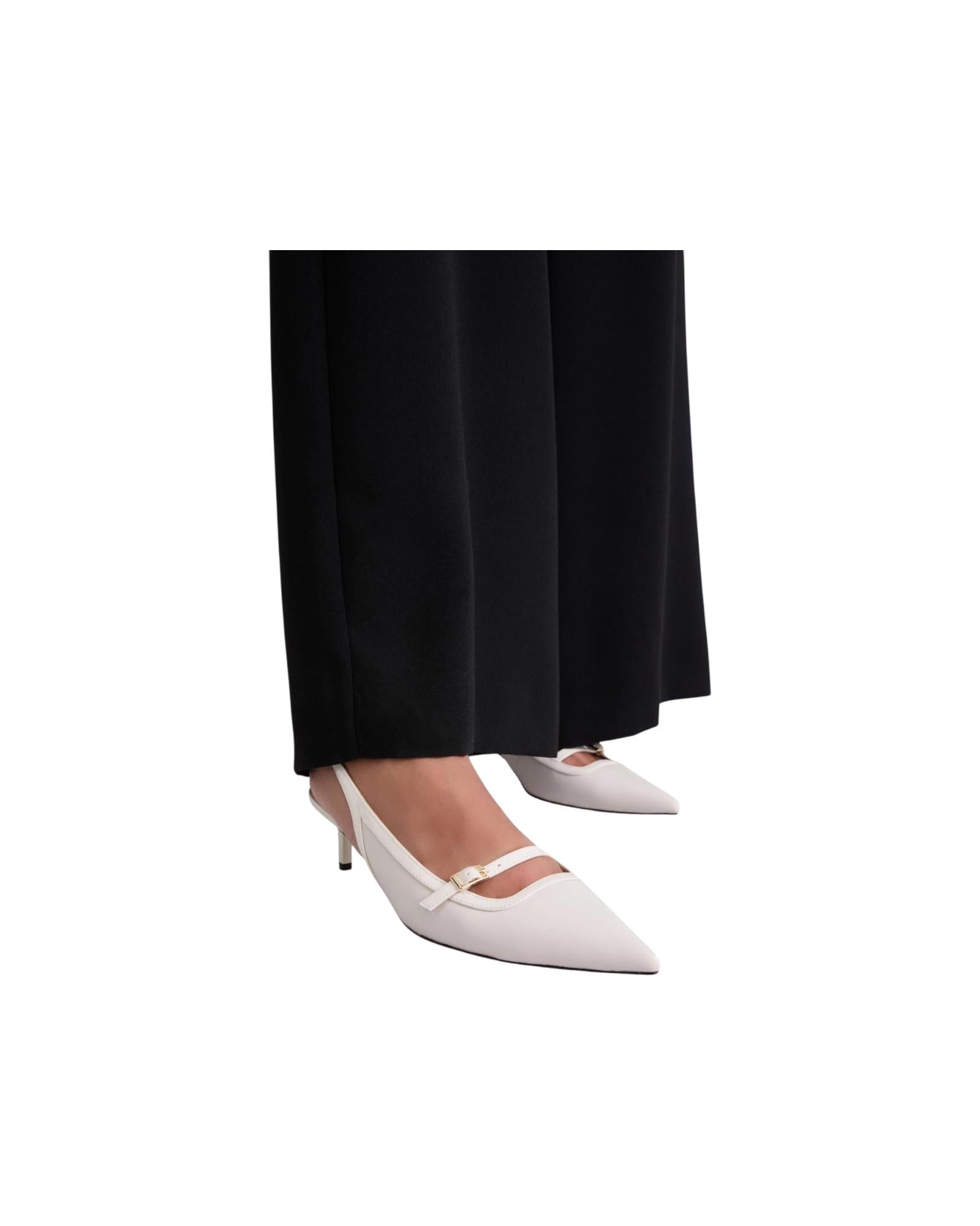 Slingback in nappa Bianco ACAMPO 001 MARELLA 