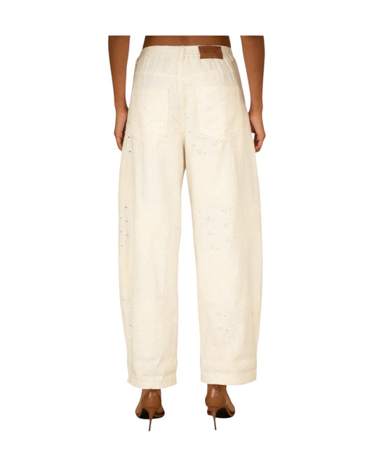 Pantalone in Pizzo Sangallo Panna V02A0185 PANNA PHILIA LOFT 