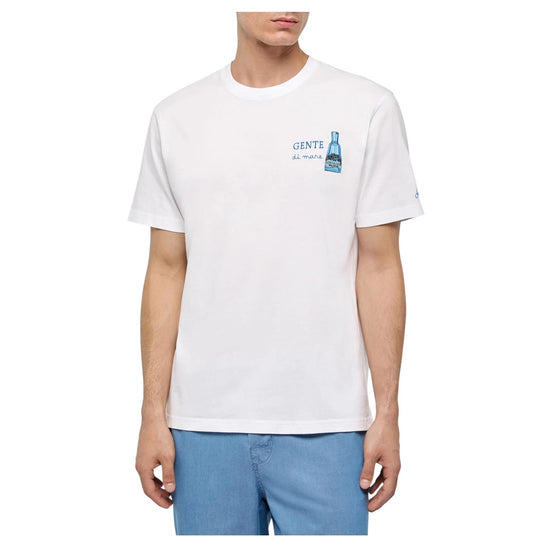 T-Shirt Portofino con stampa Gente di mare e ricamo POT0001 04456L MC2 SAINT BARTH 
