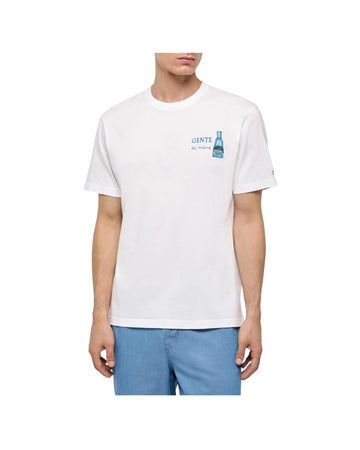 T-Shirt Portofino con stampa Gente di mare e ricamo POT0001 04456L MC2 SAINT BARTH 