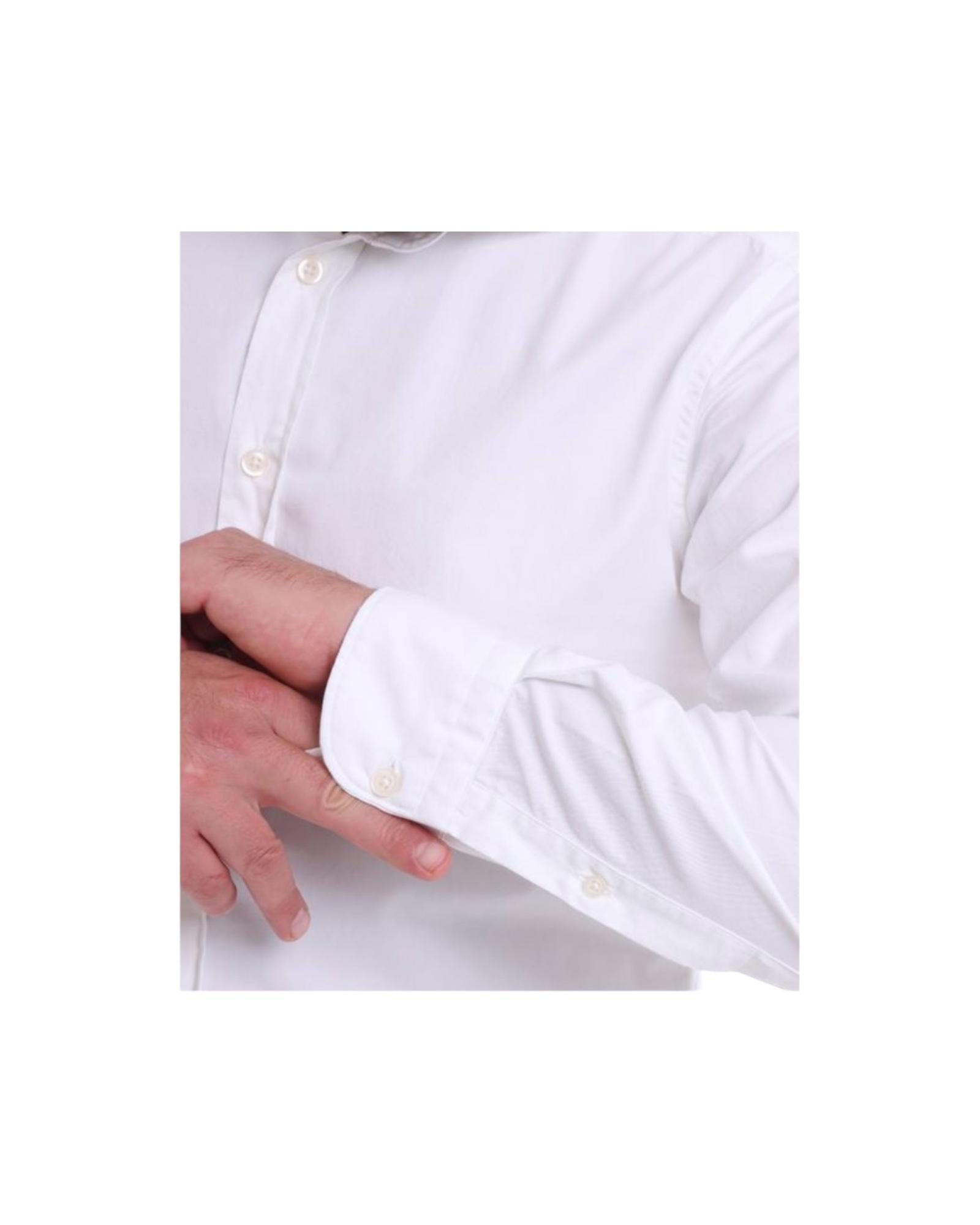 Camicia Uomo in cotone Bianco B1379 1 BASTONCINO 