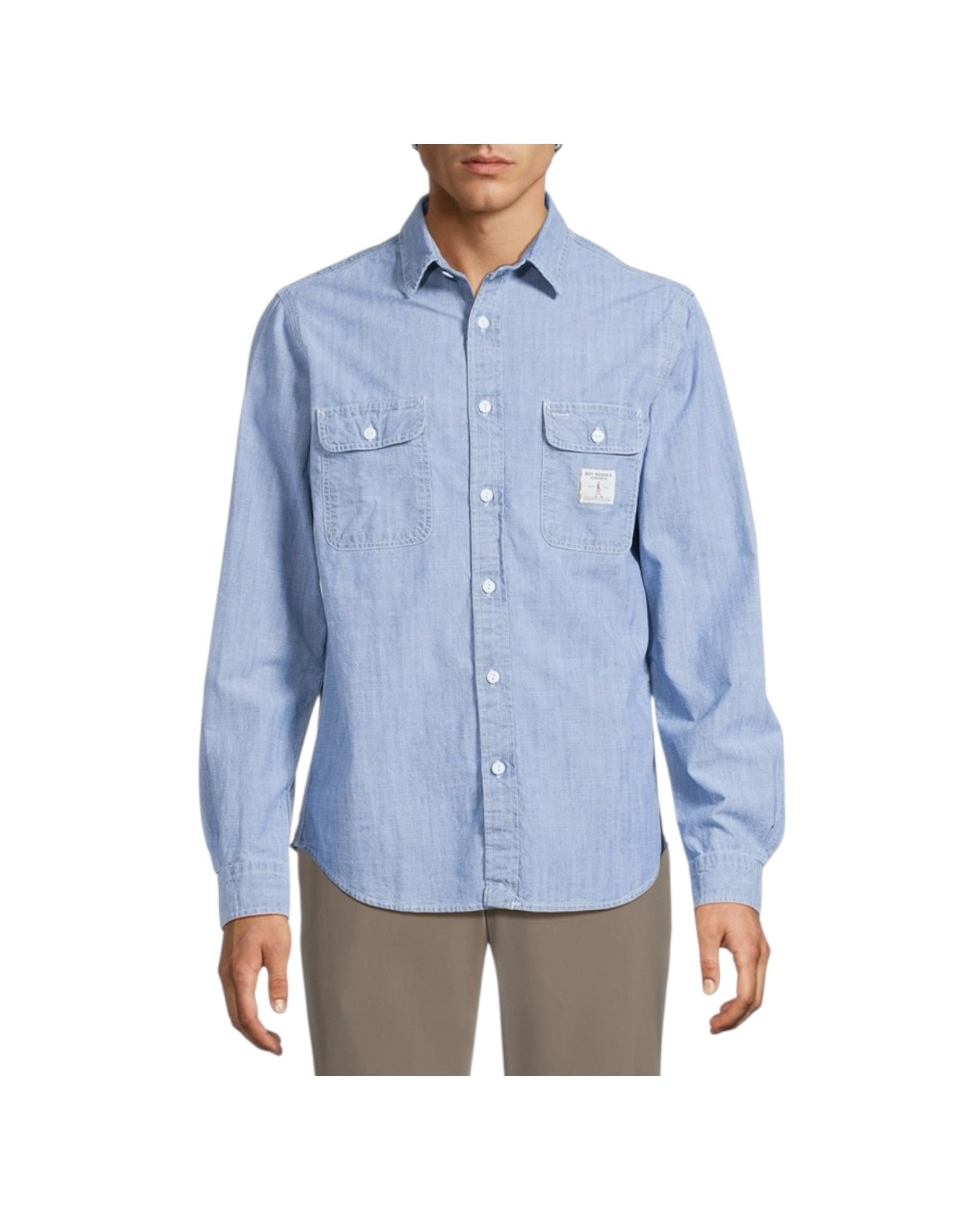 Camicia Utility Indaco RRW059CG370111 C0019 ROY ROGER'S 