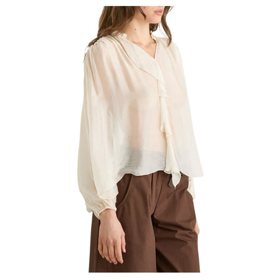 Blusa Rouches in viscosa e seta Antique CFF Q001 352 HAVEONE 