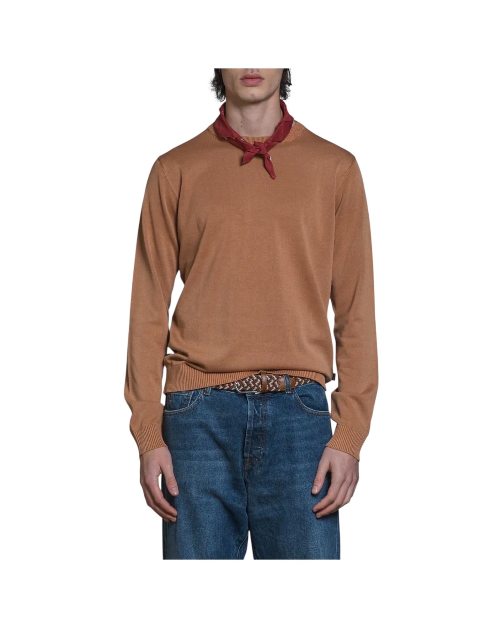 Maglione Acid wash Dark ocra LORIS CTNC204 IMPURE 