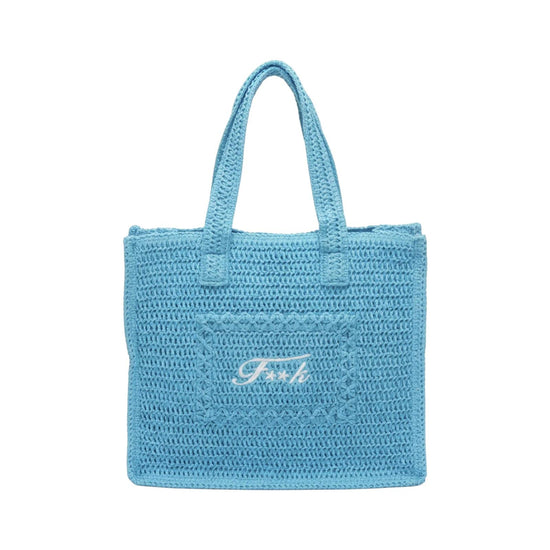 Shopping Bag in rafia Turchese SW0001 TURQUOISE F**K 