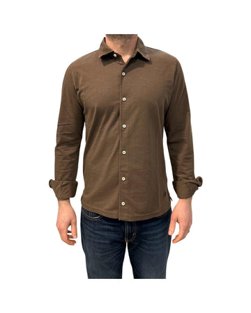 Camicia uomo Seaport fiammata Brown 6503 BROWN BL'KER 