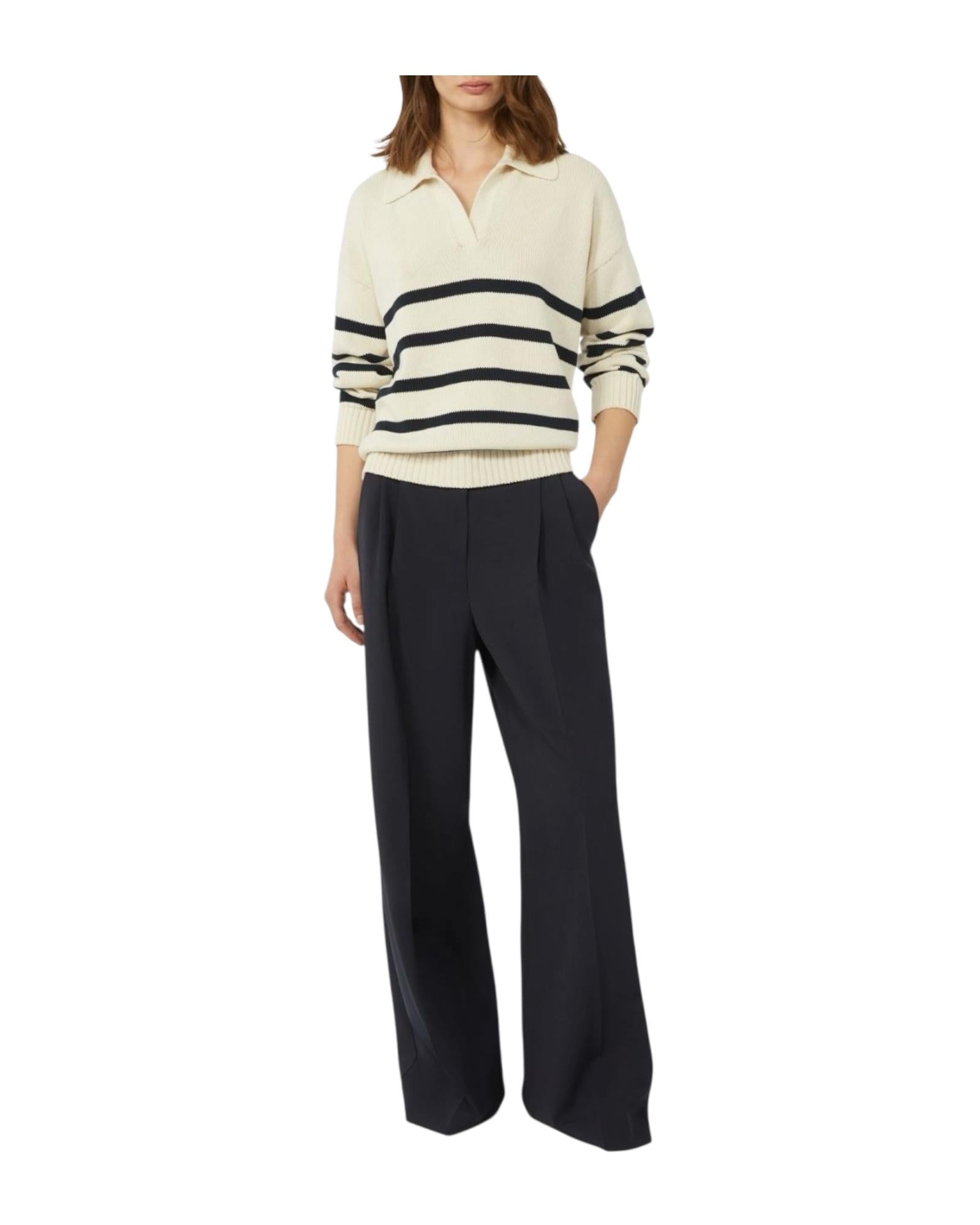 Polo in filato di cotone Blu PANFILO 011 MAX MARA WEEKEND 