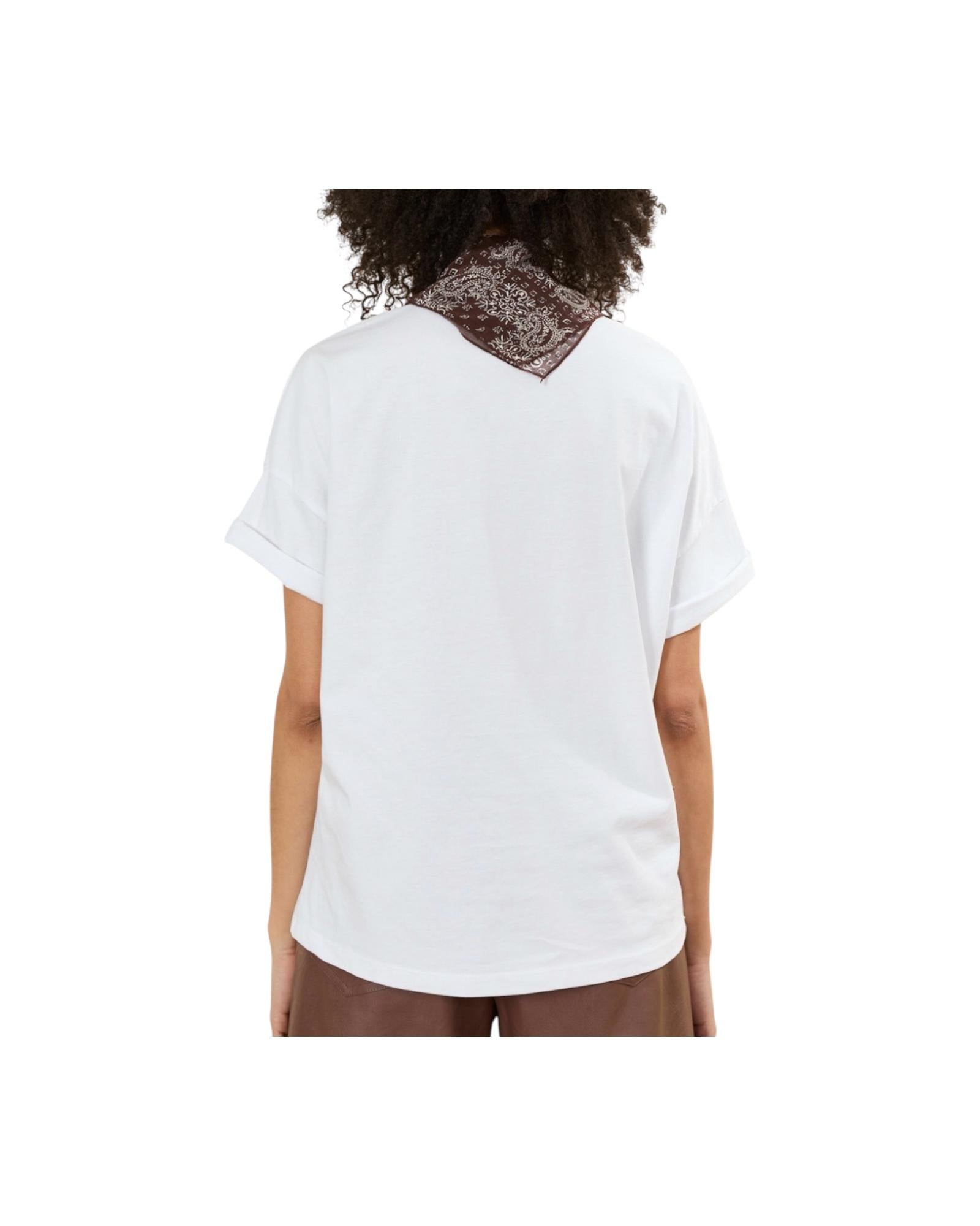 T-Shirt in cotone con bandana M37F0776 BIANCO SOUVENIR 