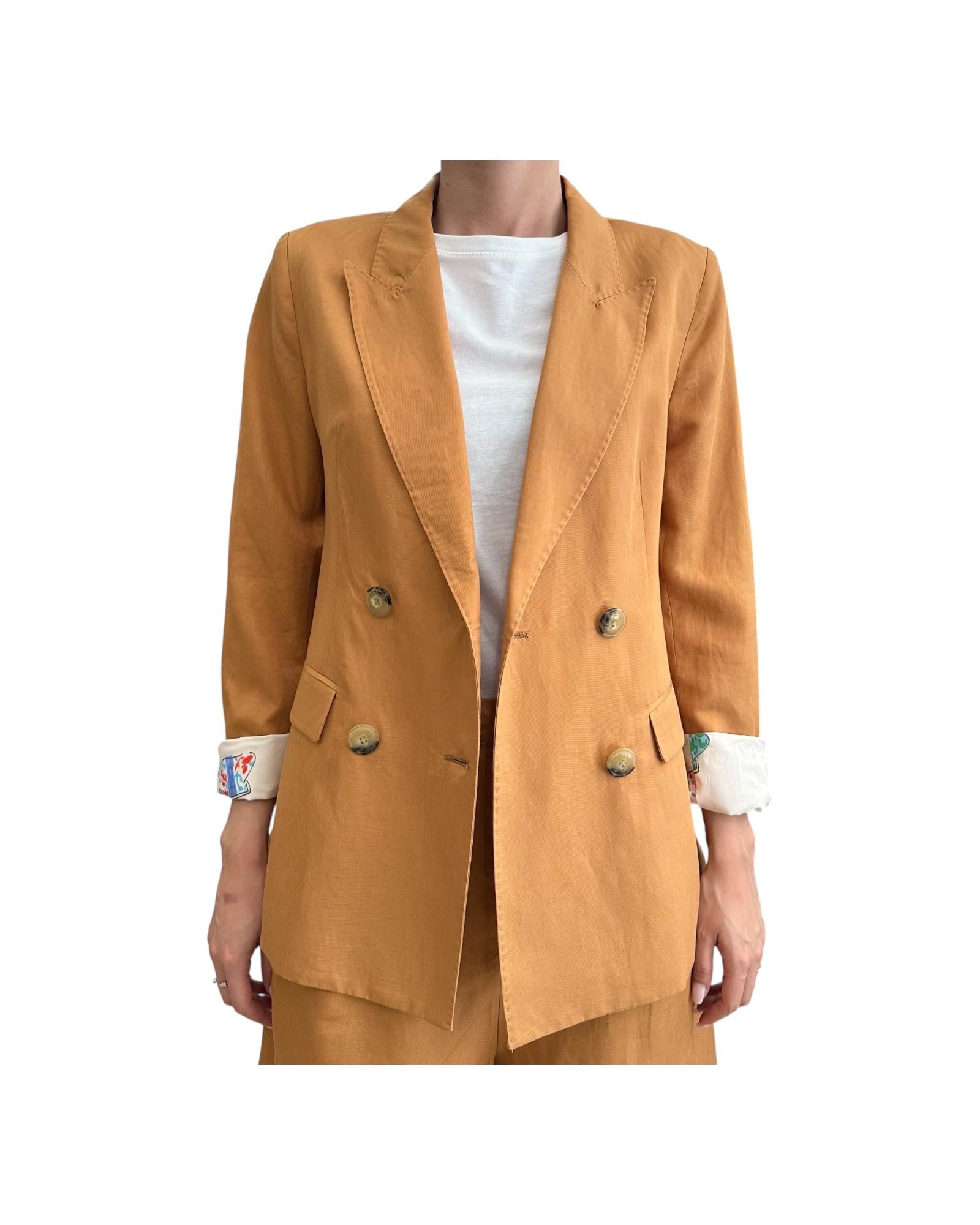 Blazer Doppio Petto Cognac SI95 0040 SINCE'RE PARIS 